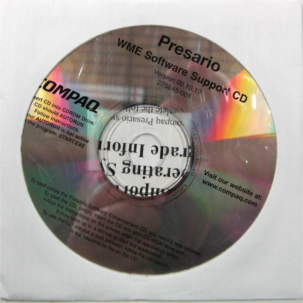 Compaq Presario Quick Restore recovery CD Millennium Edition Home